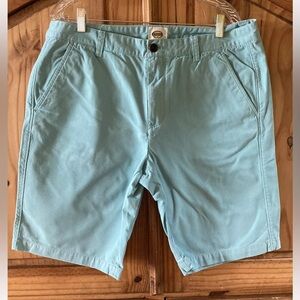 Men’s Fossil light blue flat front chino Bermuda shorts size 36